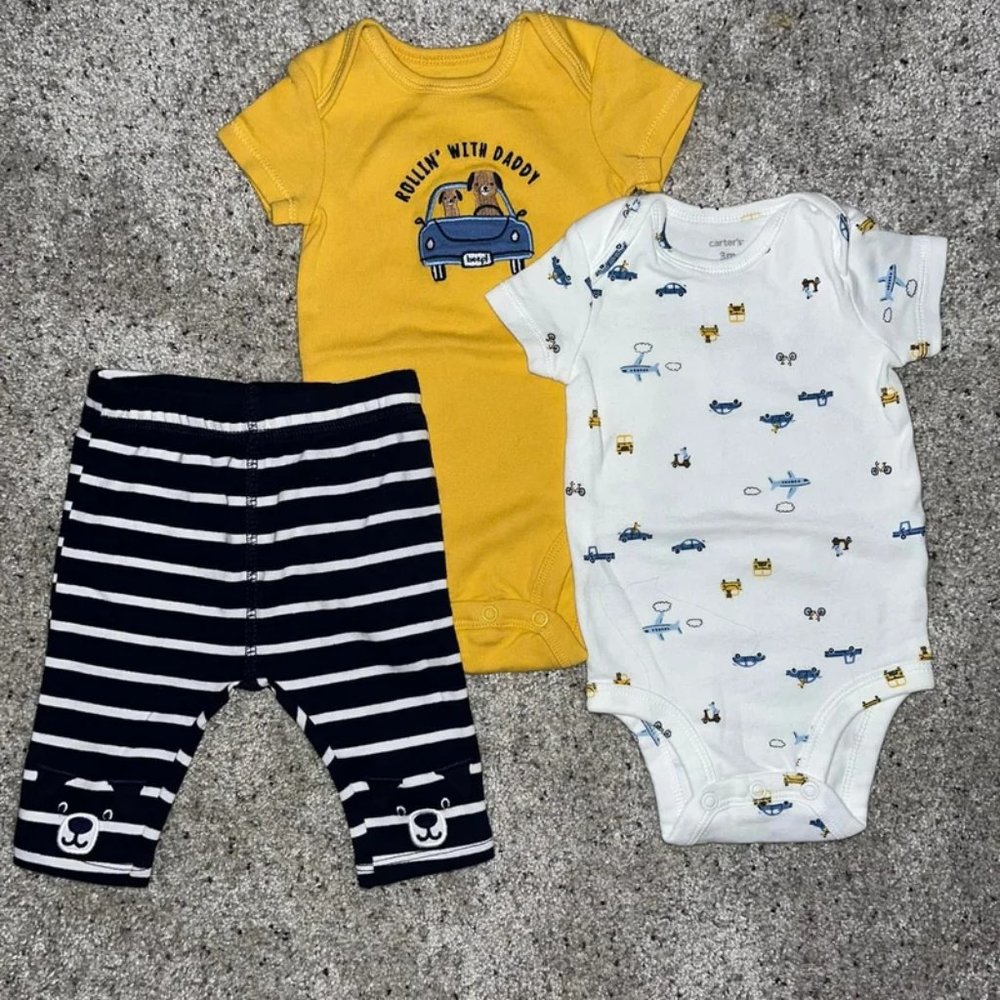 0-3 month boys Carter's little character set